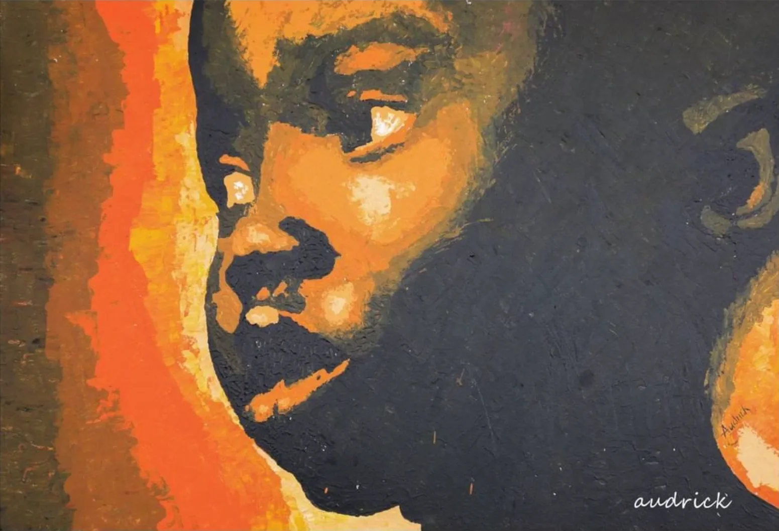 Painting of a child by Audrick Manirambona